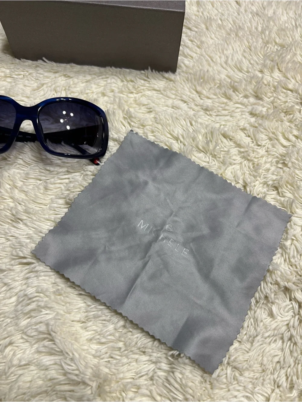 Michele Women’s Dark Blue Sunglasses with Case